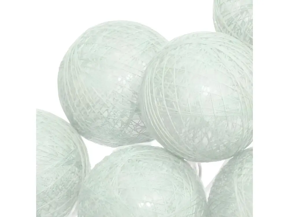 Guirlande Lumineuse Led "10 Boules" 165cm Vert Céladon pour jardin et patio
