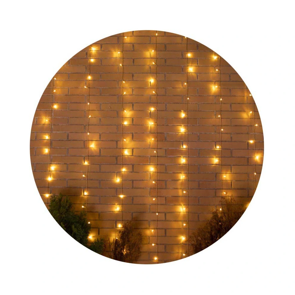 Guirlande lumineuse rideau luceo 3 x 2 m pour allée et terrasse
