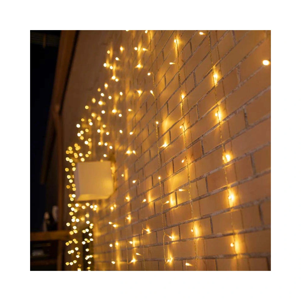 Guirlande lumineuse rideau luceo 3 x 2 m pour allée et terrasse