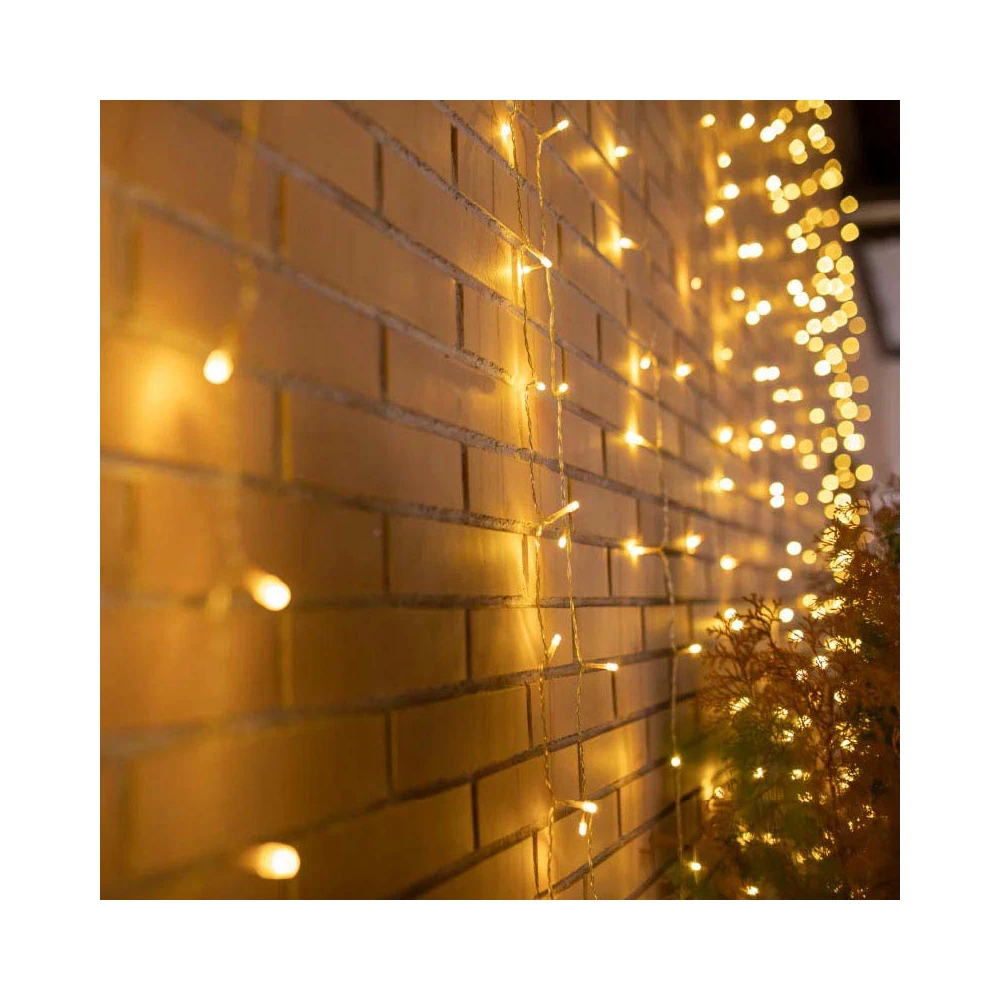 Guirlande lumineuse rideau luceo 3 x 2 m pour allée et terrasse