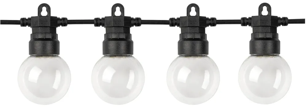 Guirlande lumineuse solaire d'extérieur de 7 mètres avec 20 ampoules avec revêtement blanc. Couronne solaire pour sécurité...
