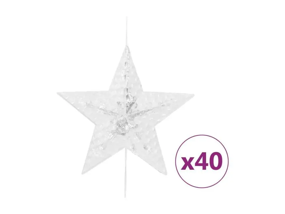 Guirlande lumineuse à étoiles LED 200LED Blanc torride 8fonctions