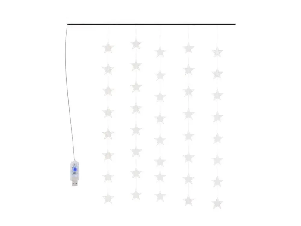 Guirlande lumineuse à étoiles LED 200LED Blanc torride 8fonctions
