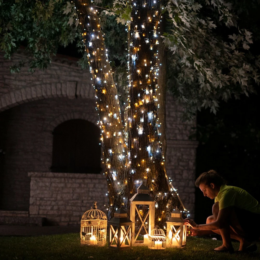 Guirlande lumineuse Twinkly CCT noir 400-flamme 32m compatible avec système solaire