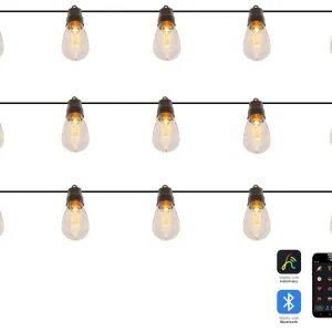 Lanterne murale Guirlande de LED blanche contrôlable via une application 12,50 m pour extérieur ITILLEQ