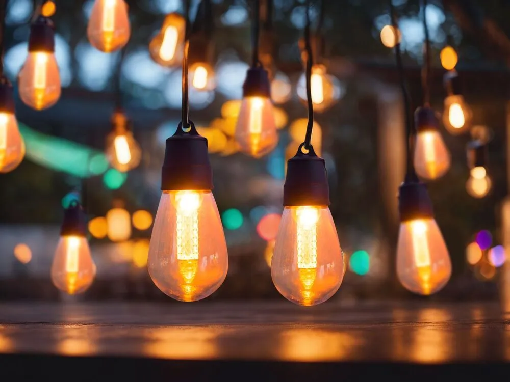 Lanterne murale Guirlande de LED blanche contrôlable via une application 12,50 m pour extérieur ITILLEQ