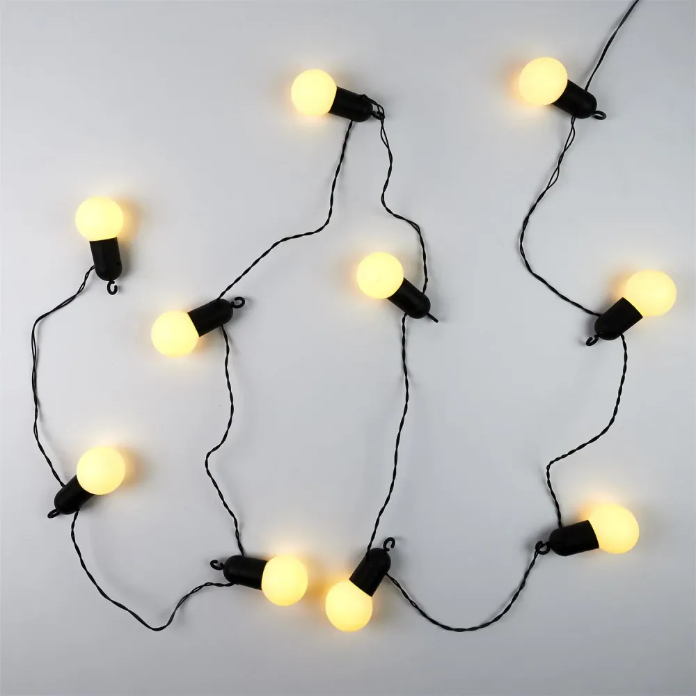 Poteau d'éclairage GUIRLANDE AMPOULES EXTERIEUR 10 LEDS