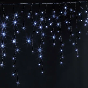 Professionnel Guirlande d'extérieur rideau de façade 10 tombées 240 led blanc frais