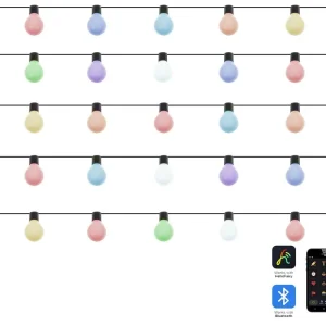 Projecteur à détection Guirlande de LED blanche contrôlable via une application 9 m pour extérieur ISORTOQ