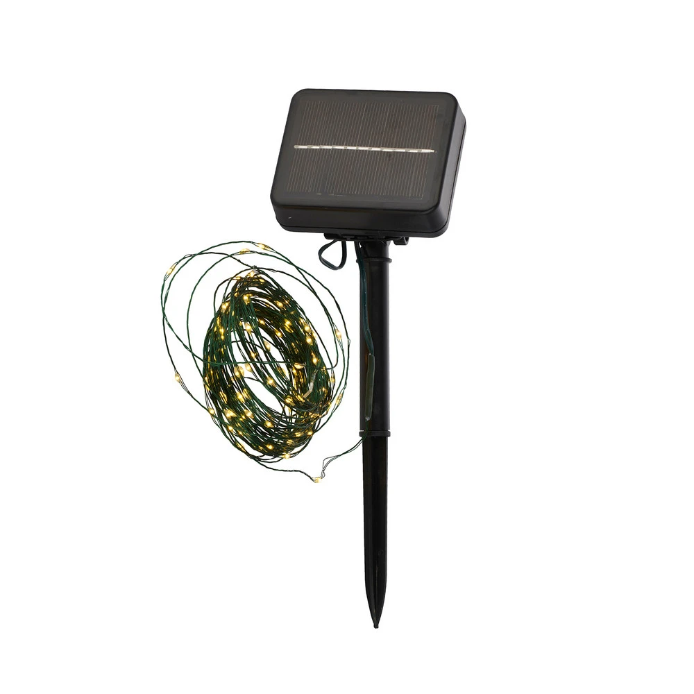Projecteur à détection Guirlande lumineuse solaire LED Knirke Solar 15,9 m 160 LED