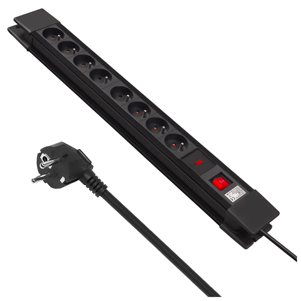 Multiprise avec 8 prises et interrupteur lumineux Maclean MCE11 - Compatible Prise Française