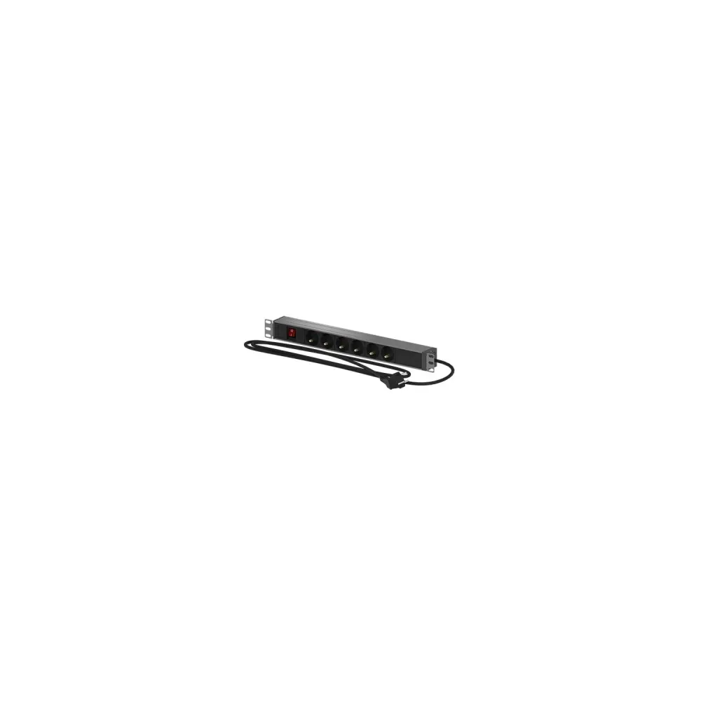 Multiprise 6 prises Schuko avec interrupteur LED modèle OPENETICS 2394 - Compatible Prise Française