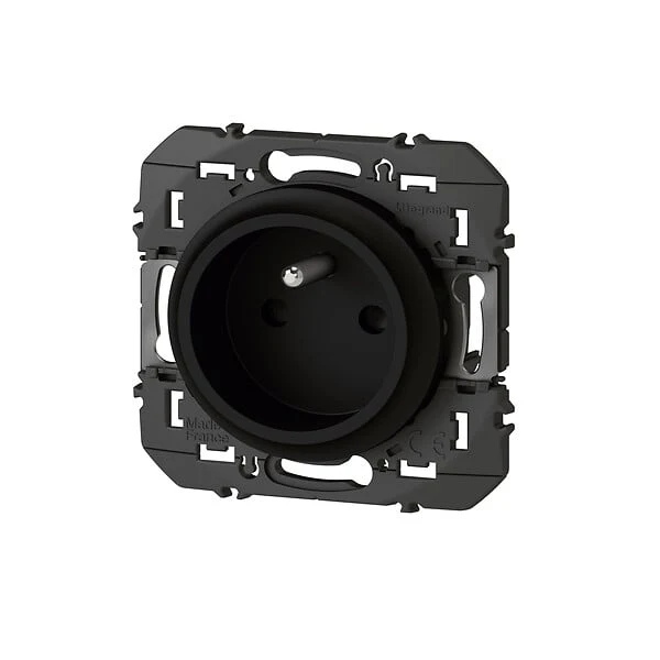 Prise de fréquent easyréno 2P+T faible profondeur dooxie 16A noir pour cuisinière électrique