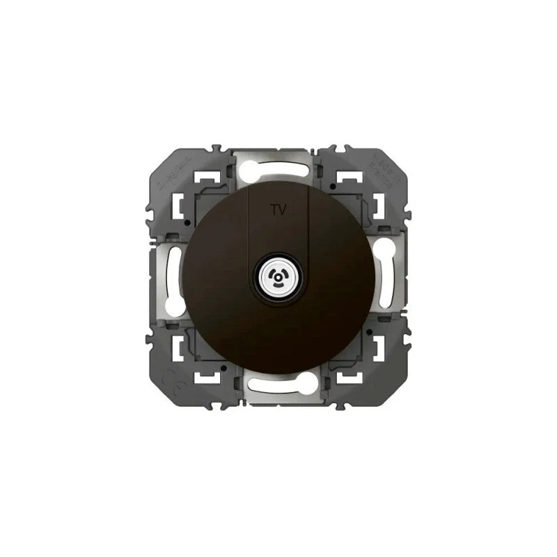 Prise TV étoile blindée LEGRAND Dooxie noir avec certification NF