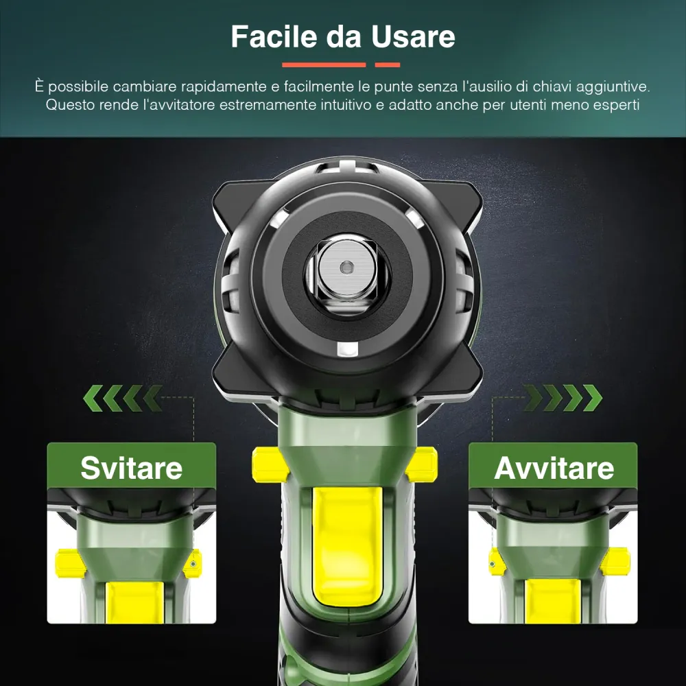 Avvitatore Impulsi Sans fil 20v - 230hz avec plaque de finition aluminium