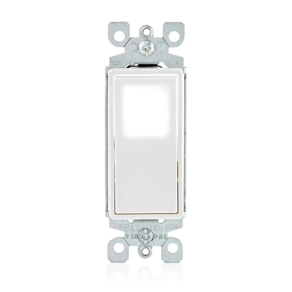 Interrupteur Derco unipolaire 15 illuminé par DEL, blanc avec minuterie programmable