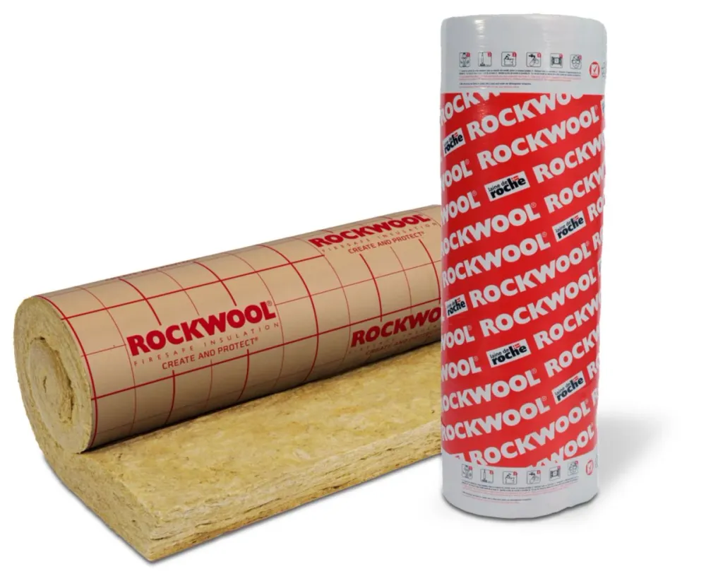 Raccord à compression Isolant Roulrock Kraft perforé pour combles perdus - laine de roche - ép. 100 mm