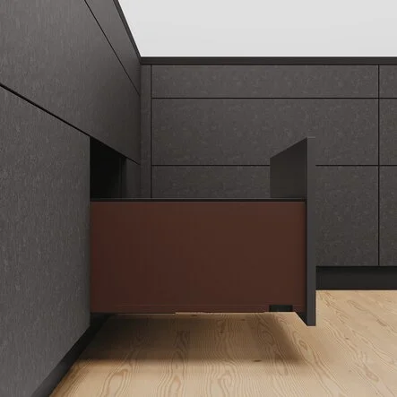 Kit tiroir myLÉGRABOX special edition - Noble rust - BLUMOTION S Hauteur F (241 mm) avec vis inox