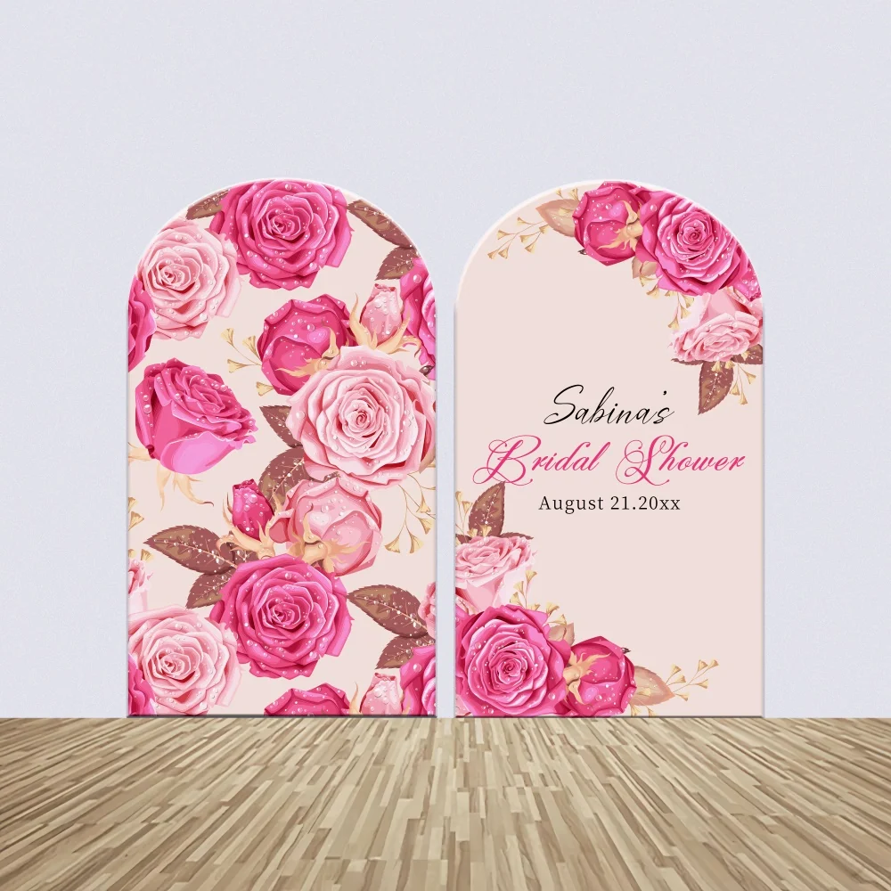 Kit de Toile de fond Arch Personnalisable Fête Nuptiale Rose Élégante LXX5-161 en contenant étanche