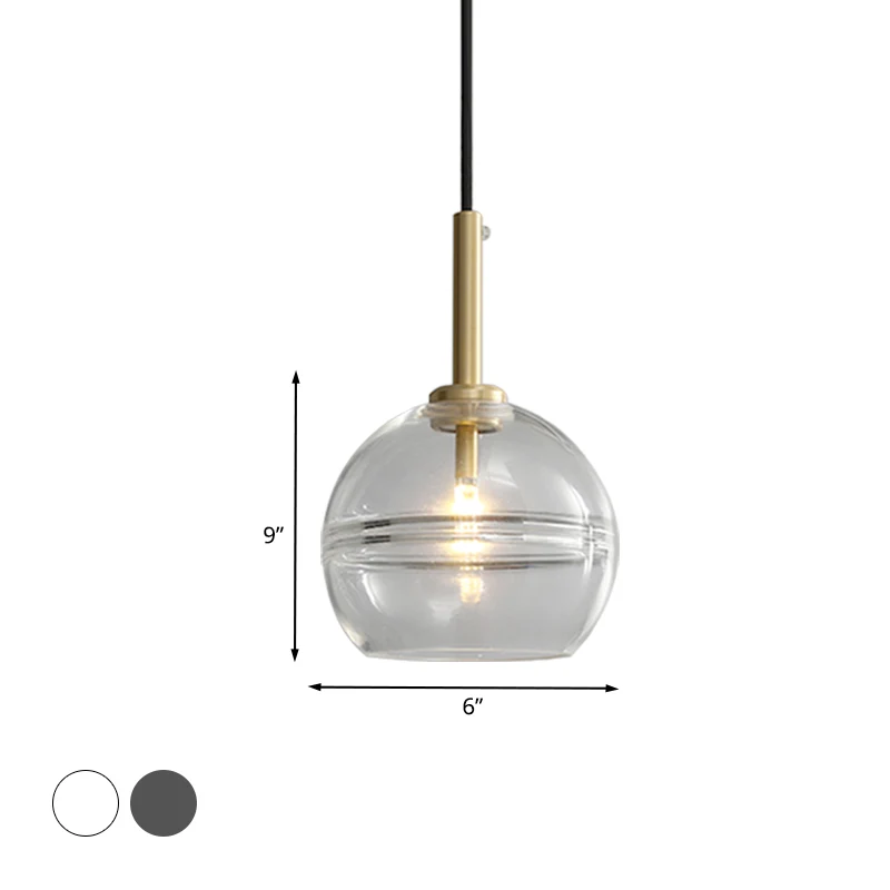 Ventilateur de plafond silencieux Kit de lampe suspendue moderniste en laiton à 1 lumière pour salon, avec abat-jour en ve...