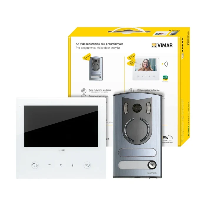 KIT VIDEOCITOFONICO ELVOX VIMAR MONO/BIFAMILIARE 2 FILI PLUS K40517/M avec instructions illustrées