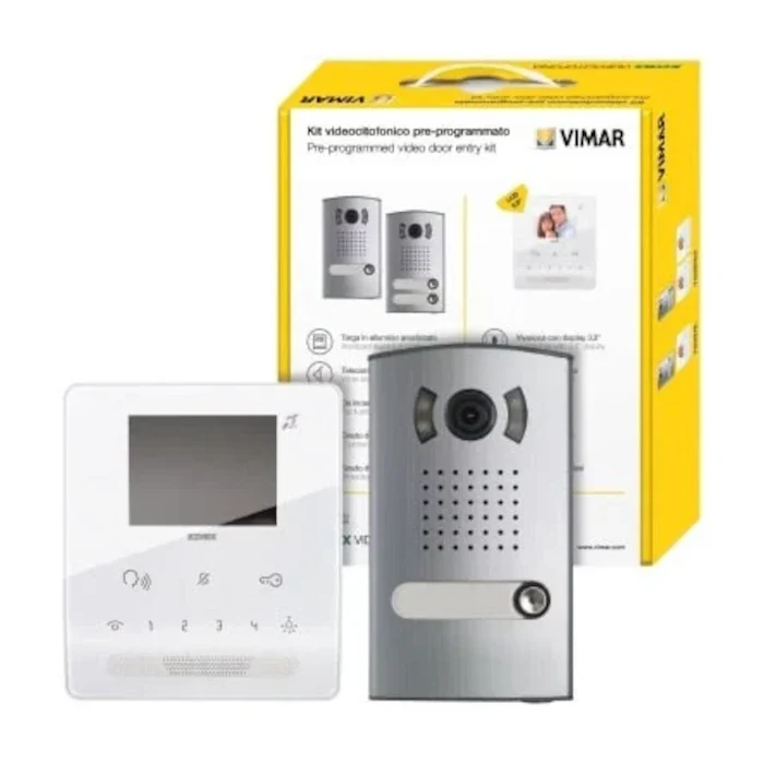 KIT VIDEOCITOFONICO ELVOX VIMAR MONOFAMILIARE TAB 7539/E avec 72h d'autonomie