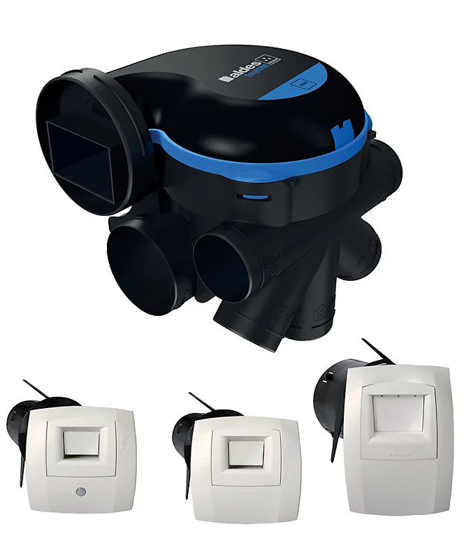 Kit VMC facile flux hygroréglable Aldes exclusif + gaines