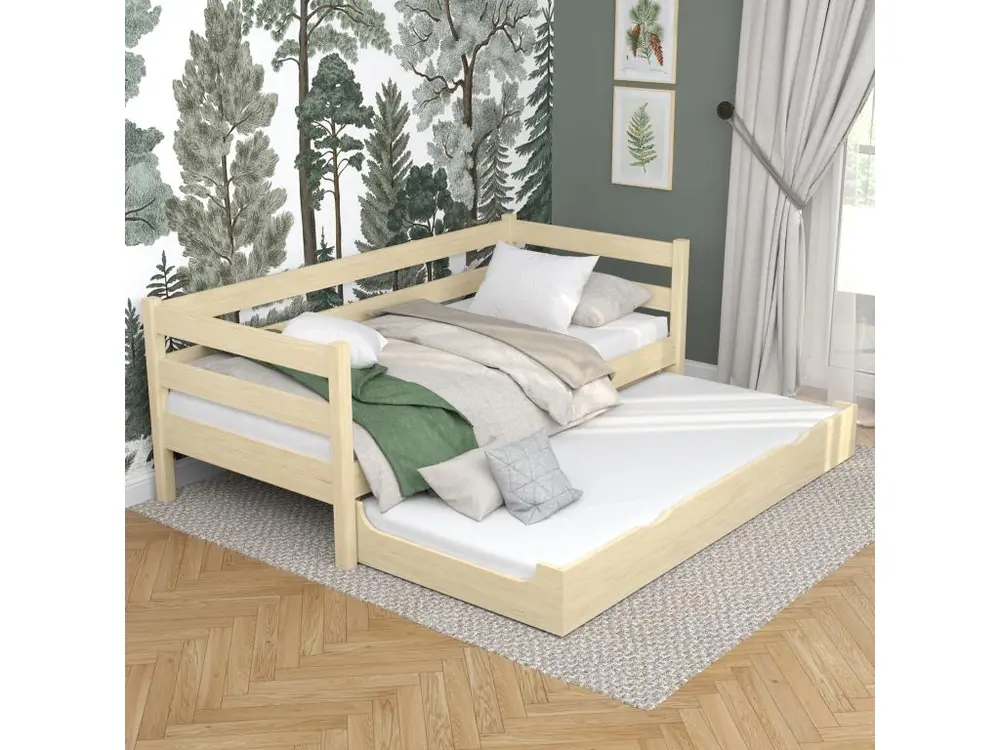 Lit banquette gigogne N01 Pin Manifeste 90x180
