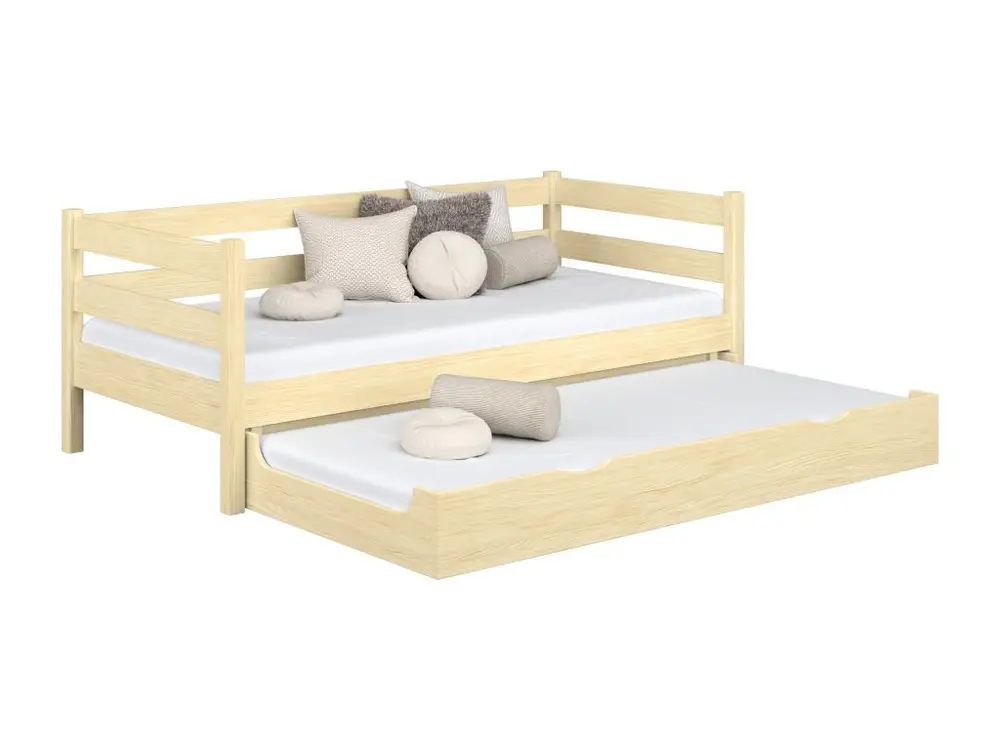 Lit banquette gigogne N01 Pin Manifeste 90x180