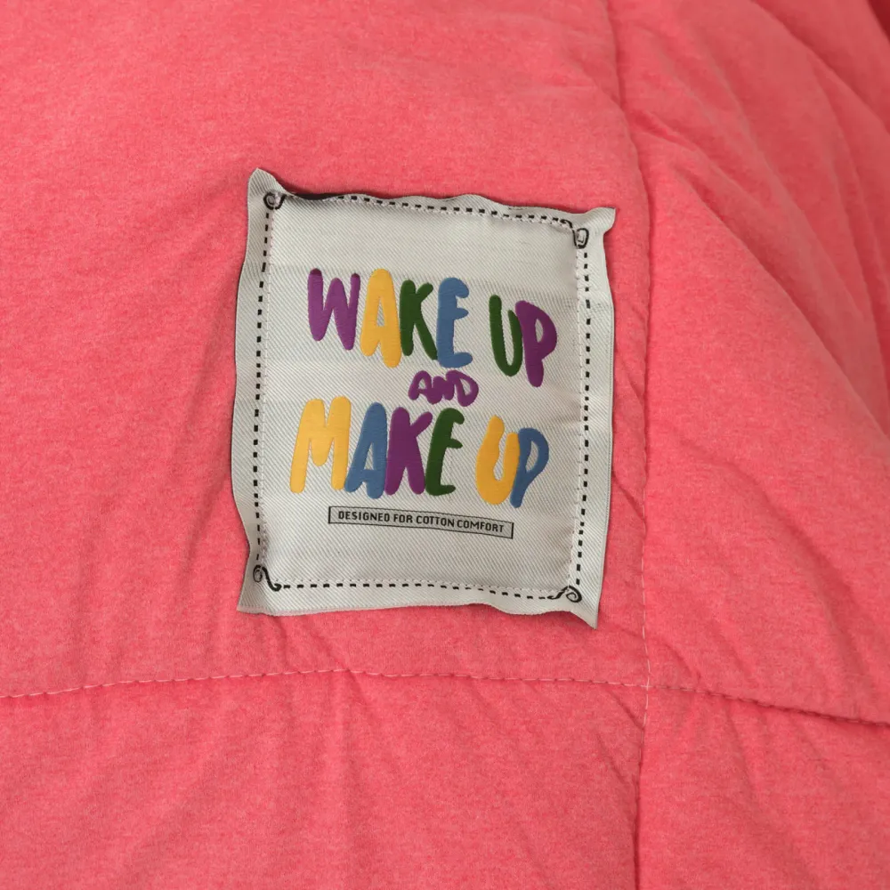 Purificateur d'air Parure de Lit Simple Karaca Home Motto Coton peigné Comfort, Fuchsia