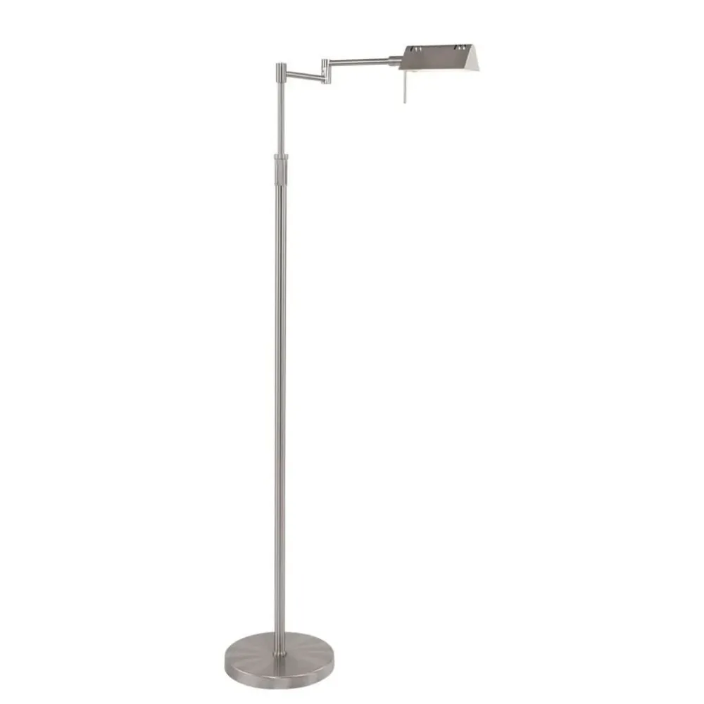 Lampe Sol Réglable Acier Brossé | Tyla avec effet scintillant