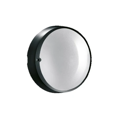 PLAFONIERA DA SOFFITTO O DA PARETE AIRY TONDA 300 NERA E27 100W LB82222 LOMBARDO