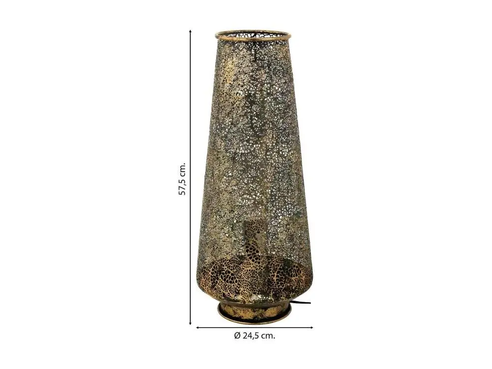 Éclairage Décoratif LED Lampe de table en métal doré 24.5x24.5x57.5h