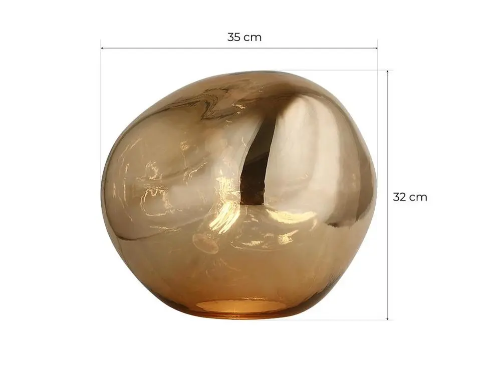 Lustre à cristaux Lampe de Table Dorée Dotent Ø36x32 cm