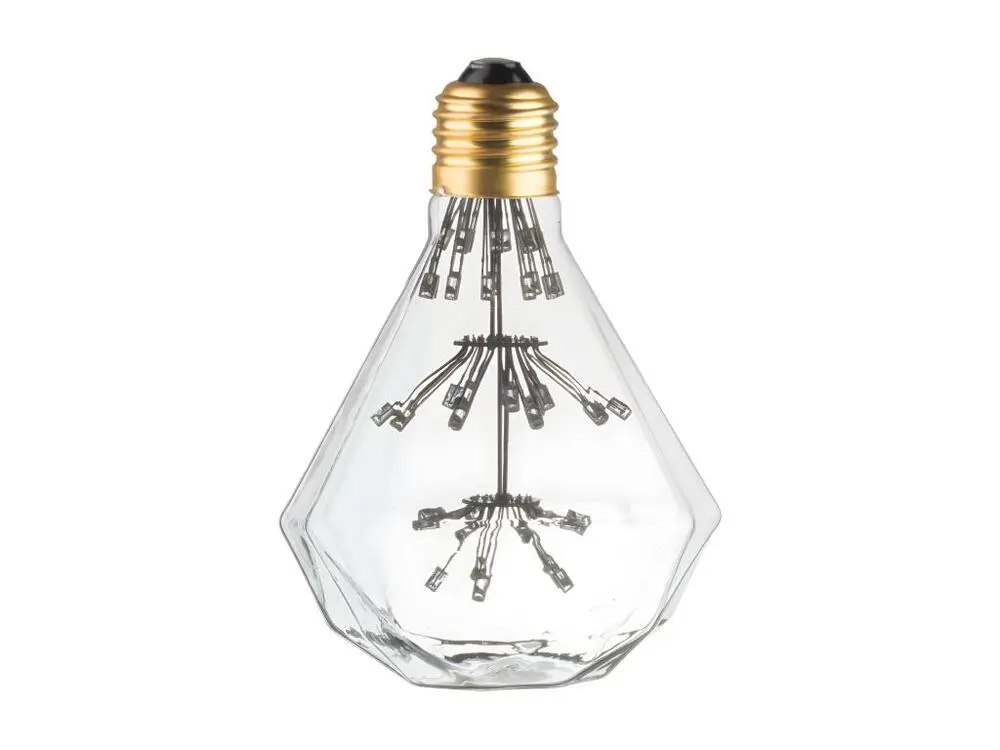 Lustre à cristaux Ampoule Lampe Déco DIAMANT ROUGE E27