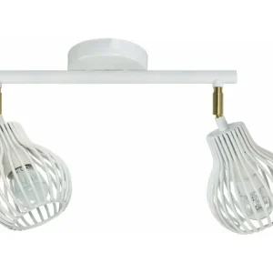 Éclairage LED Haute Luminosité RUGBY - Plafonnier bar métal blanc d’Ivoire