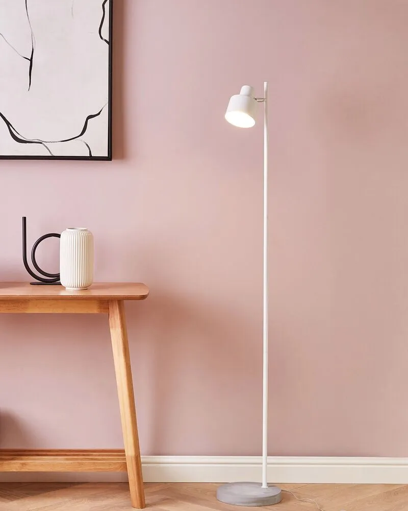 Lampadaire blanc CORBONES avec fixation réglable