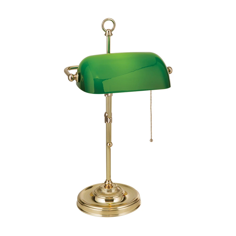 Lampe de banquier Harvard interrupteur laiton/vert Sans outil d'installation