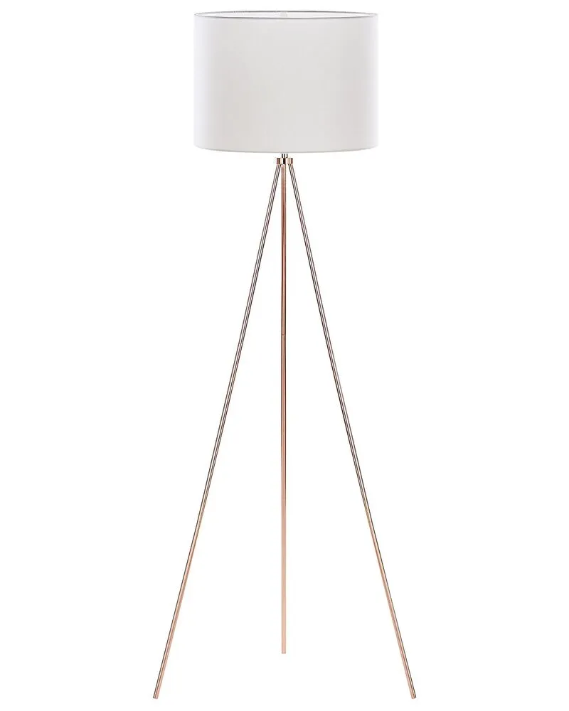 Lampe blanche et cuivrée à trépied VISTULA Sans outil d'installation