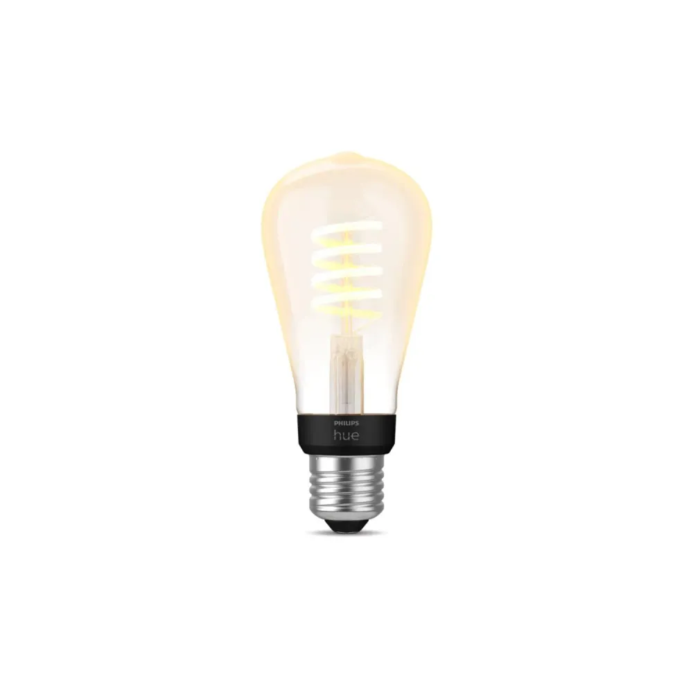 Lampe LED filament PHILIPS Hue ST64 E27 7W 550 lumens blanc ajustable