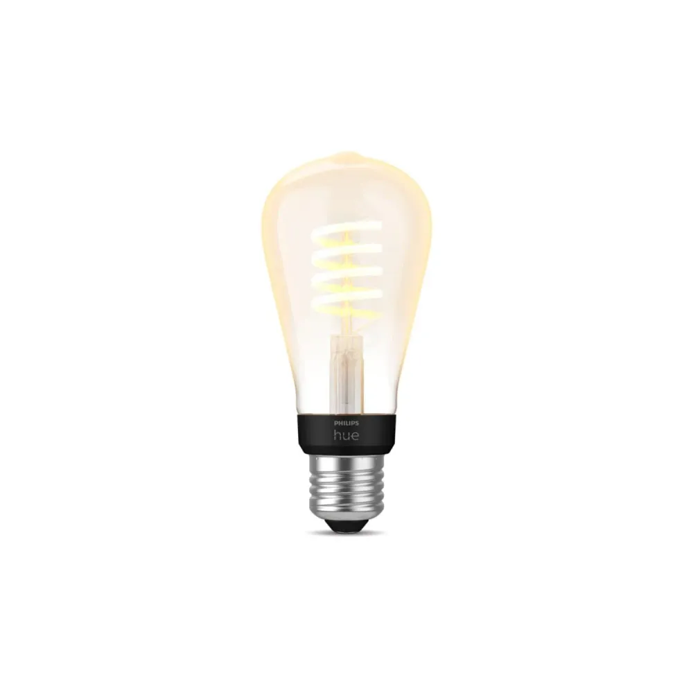 Lampe LED filament PHILIPS Hue ST64 E27 7W 550 lumens blanc ajustable
