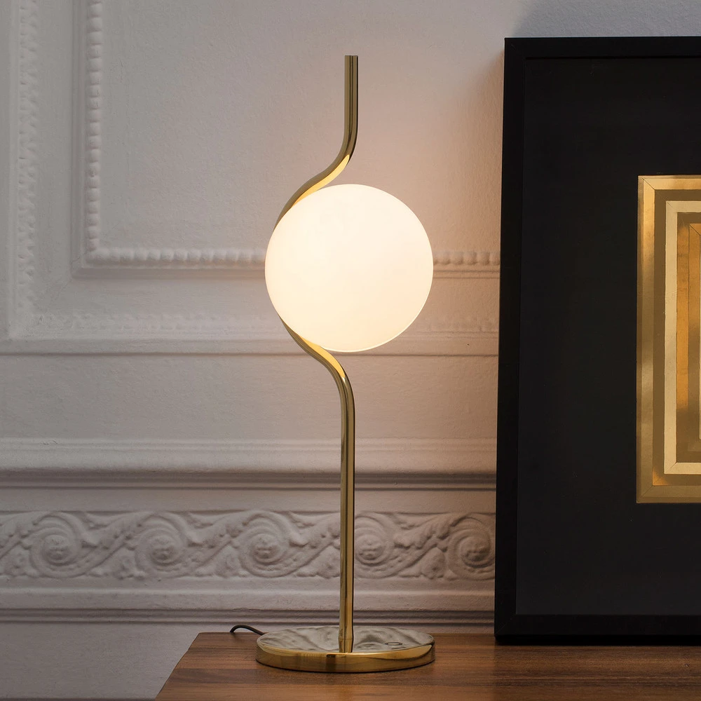 Lampe à poser LED Le Vita avec verre opale avec diffuseur opale