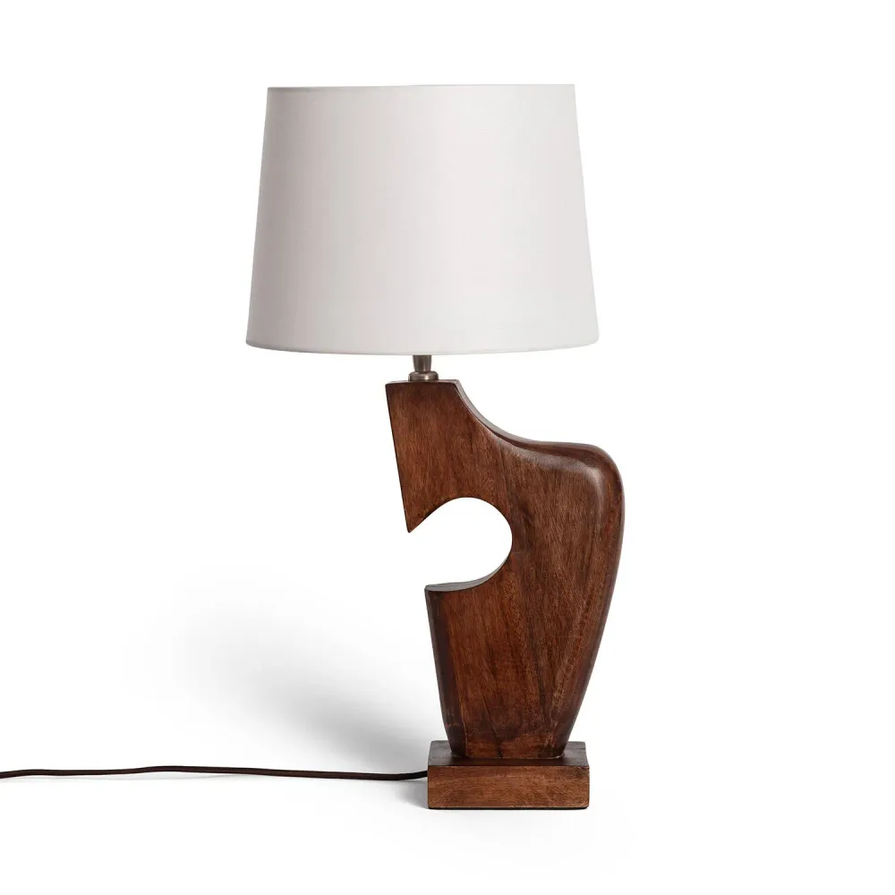 Lampe de table en bois Hunar IV ILUZZIA avec éclairage LED. | Garantie 2 Ans