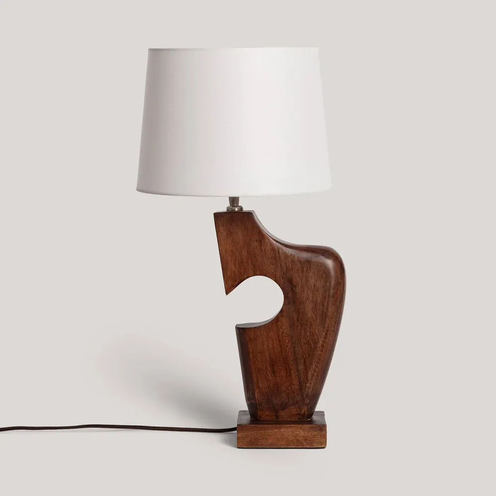 Lampe de table en bois Hunar IV ILUZZIA avec éclairage LED. | Garantie 2 Ans