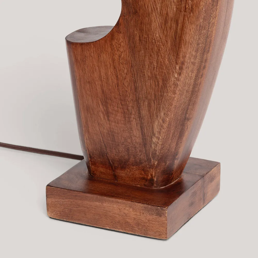 Lampe de table en bois Hunar IV ILUZZIA avec éclairage LED. | Garantie 2 Ans