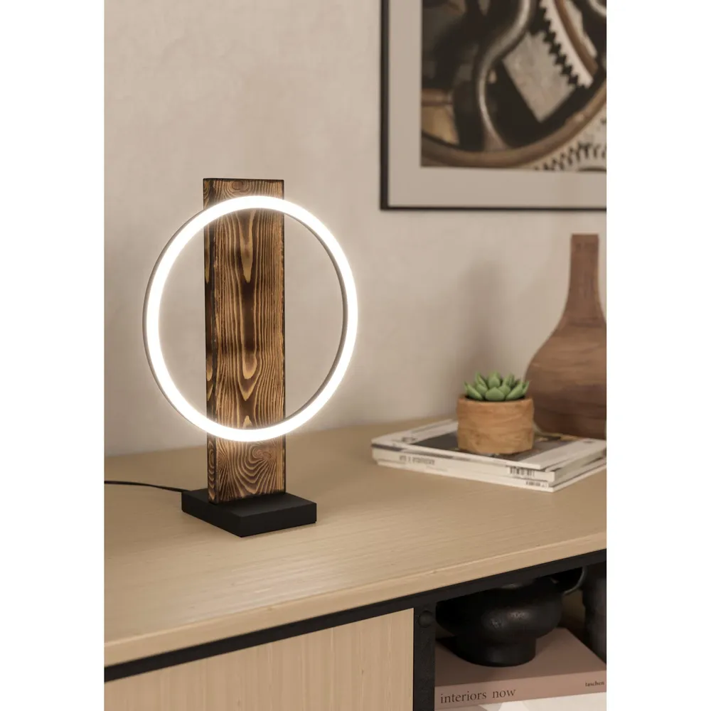 Lampe de table bois marron BOYAL LED INT 1X12W | Garantie 2 Ans