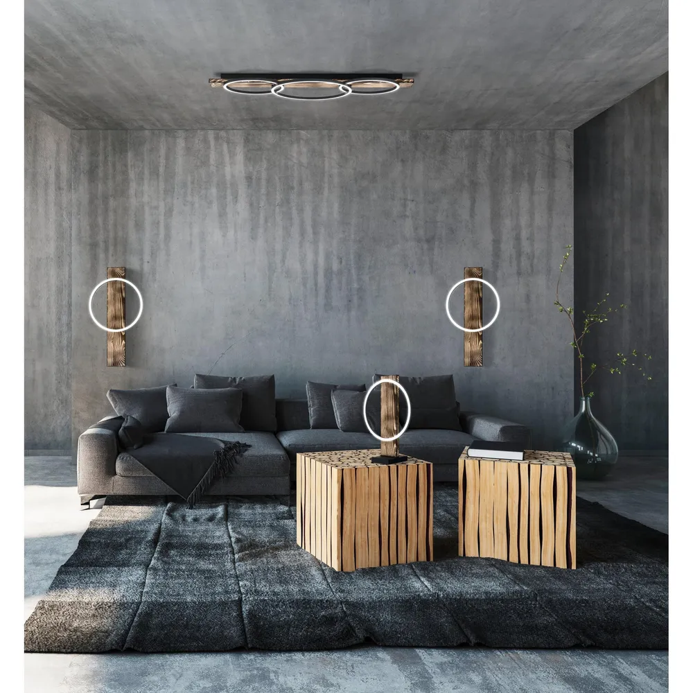 Lampe de table bois marron BOYAL LED INT 1X12W | Garantie 2 Ans