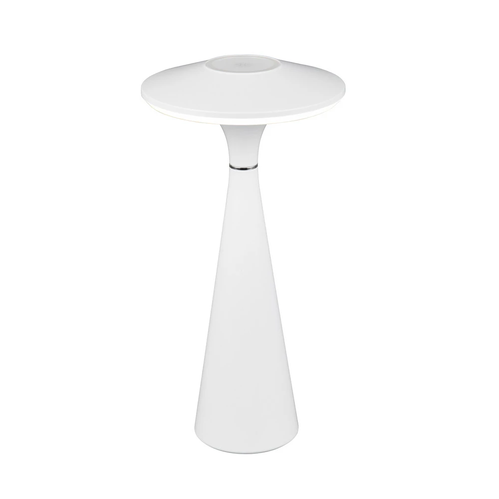 Lampe de table LED sur batterie Torrez, blanc, hauteur 28,5 cm, CCT
