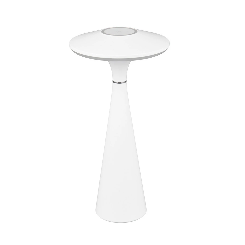 Lampe de table LED sur batterie Torrez, blanc, hauteur 28,5 cm, CCT