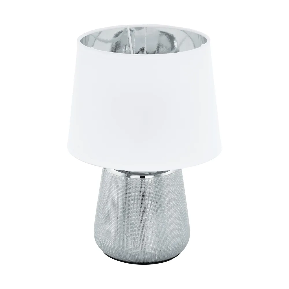 Lampe de table métal argenté MANALBA 1 E14 1X40W à fixation clip